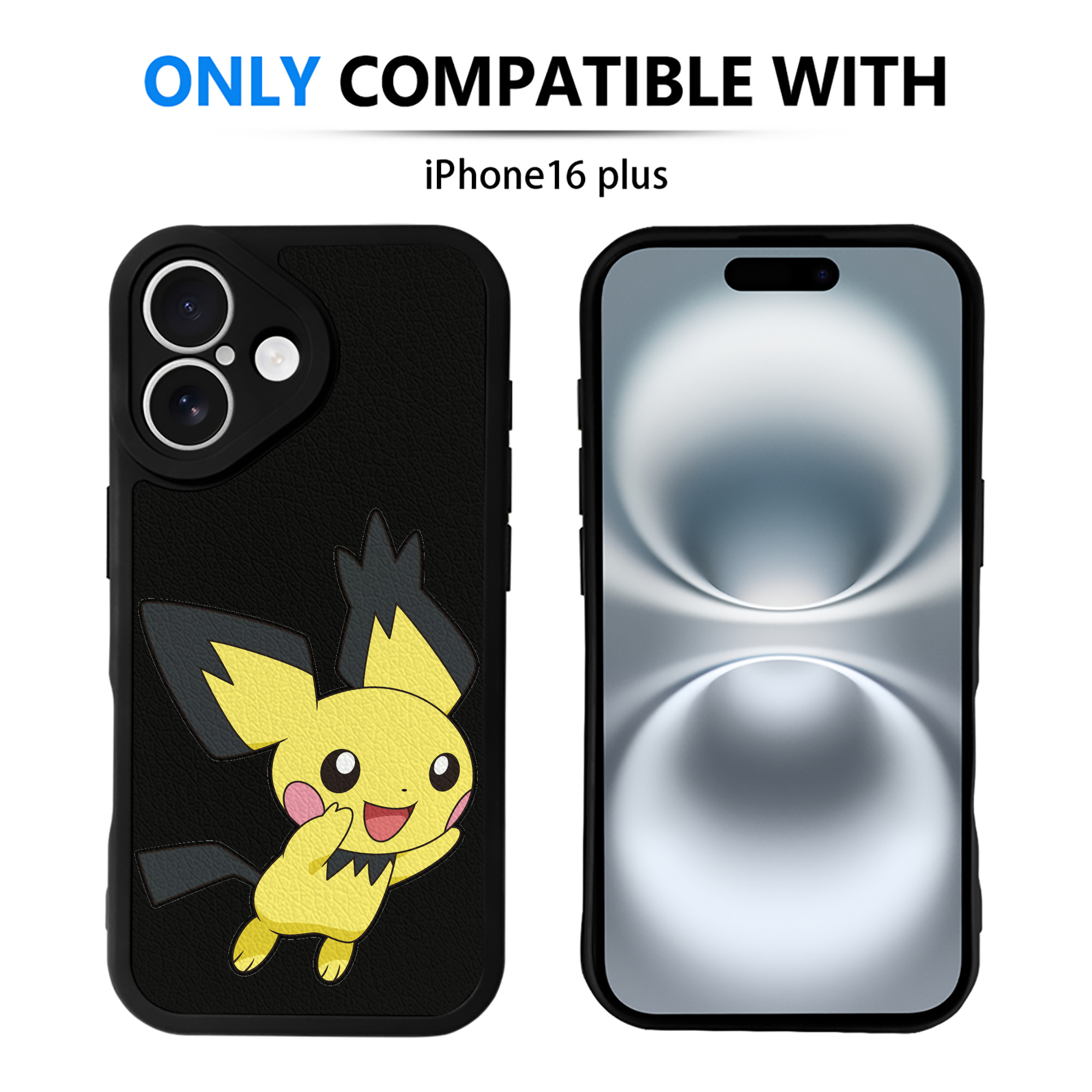 （画像用） ポケットモンスター Pokémon 【iPhone 16シリーズ対応】シリコンスマホケース（レザー調） 材質：シリコン